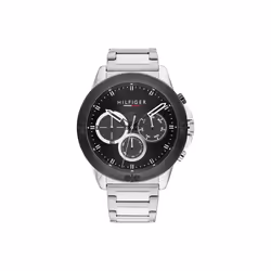Tommy Hilfiger Men's Quartz Multifunction Stainless Steel and Link Bracelet Watch  Color: Silver (Model: 1791890)