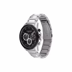 Tommy Hilfiger Men's Quartz Multifunction Stainless Steel and Link Bracelet Watch  Color: Silver (Model: 1791890)