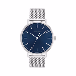 Calvin Klein Men's Quartz Stainless Steel and Mesh Bracelet Watch  Color: Silver (Model: 25200045)