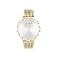 Calvin Klein Women's Quartz Ionic Gold Plated Steel and Mesh Bracelet Watch  Color: Gold Plated (Model: 25200003)