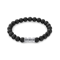 Calvin Klein Jewelry Men's Bracelet Round Bead and Steel Metal  Color: Black (Model: 35000104)