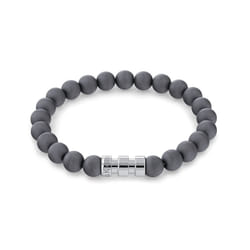 Calvin Klein Jewelry Men's Bracelet Bead and Steel Metal  Color: Grey (Model: 35000105)