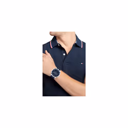 Tommy Hilfiger Men's Stainless Steel Case and Silicone Strap Watch  Co