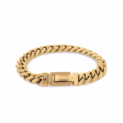 Tommy Hilfiger Men's Jewelry Ionic Thin Steel Chain Bracelet Color: Gold Plated (Model: 2790434)
