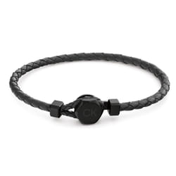 Calvin Klein Jewelry Men's Leather Bracelet Color: Grey (Model: 35000262)