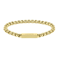 Lacoste L'Essentiel Men's Ionic Plated Gold Steel Chain Bracelets (Mod