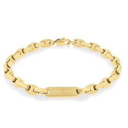 Calvin Klein Jewelry Men's Ionic Plated Thin Gold Steel Chain Bracelet  Color: Gold Plated (Model: 35000412)