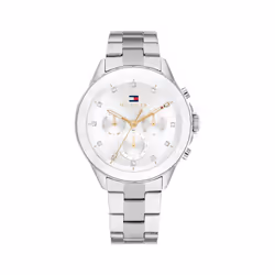 Tommy Hilfiger Womens Sporty Watch - Multifunction Stainless Steel Wristwatch - Water Resistant up to 5 ATM/50 Meters - Premi ...