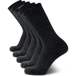 Reebok Men's Cushioned Comfort Athletic Performance High Crew Socks (5 Pack)  Size 6-12.5  Ash Grey