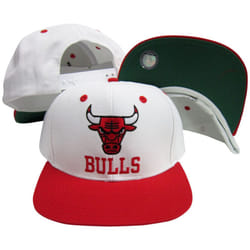 Chicago Bulls Word White/Red Two Tone Plastic Snapback Adjustable Plas