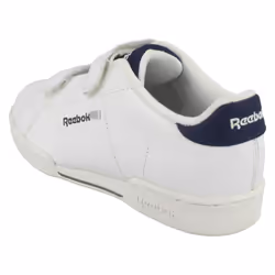) Boys Reebok Casual Trainers NPC II 2V Matl - UK 10 Child, White/Blue Cadet/Tin Grey (White