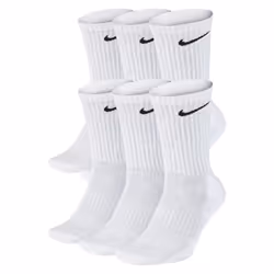 Nike Everyday Cushioned 6 Pairs Unisex Crew Socks - White, XL