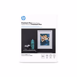 HP Premium Plus Photo Paper  Glossy  8.5x11 in  50 sheets (CR664A)  White  Pack 1