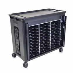 HP 30-Notebook Managed Charging Cart, Multimedia cart, Black, Laptop, 39.6 cm (15.6"), 30 shelves, CE REACH