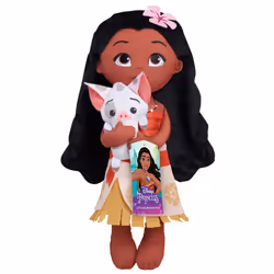 Disney Princess Lil' Friends Plushie Moana & Pua 14-inch Plushie Doll, Officially Licensed Kids Toys for Ages 3 Up by Just Pl ...