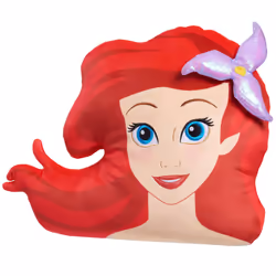 Disney Princess Character Head 12.5-Inch Plushie Ariel  The Little Mermaid  Soft Pillow Buddy Toy for Kids  Kids Toys for Age ...