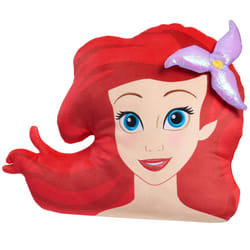 Disney Princess Character Head 12.5-Inch Plushie Ariel  The Little Mermaid  Soft Pillow Buddy Toy for Kids  Kids Toys for Ages 3 Up by Just