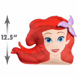 Disney Princess Character Head 12.5-Inch Plushie Ariel  The Little Mermaid  Soft Pillow Buddy Toy for Kids  Kids Toys for Ages 3 Up by Just
