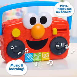 Just Play Sesame Street Elmo Take Along Mini Boombox  Kids Toys for Ages 2 Up