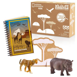 National Geographic Kids Activity Journal Set Includes Realistic Animal Toy Figures  Level 1 Reading Fact Book  Packaging from Recycled Material  Kids