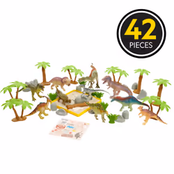 National Geographic Kids Tub of Realistic Dinosaur Toy Figures  Packaging from Recycled Material  Storage Container  Kids Toys for Ages 3 Up