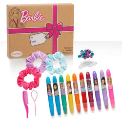 Barbie Deluxe Hair Chalk Salon Set  75-Piece Hair Accessories Set for Girls  Includes Scrunchies  Hair Beads and Tool