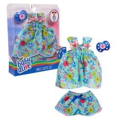Baby Alive Single Outfit Set for Baby Dolls Doll Sold Separately  Teal and Floral Print Blouse and Play Pacifier  Kids Toys for Ages 3 Up by Just Play
