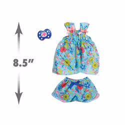 Baby Alive Single Outfit Set for Baby Dolls Doll Sold Separately  Teal and Floral Print Blouse and Play Pacifier  Kids Toys for Ages 3 Up by Just Play