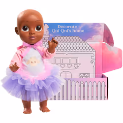 Qai Qai Doll by Serena Williams  Baby Doll with Coloring House Box  Removable Outfit  Stands Alone  Kids Toys for Ages 3 Up   ...
