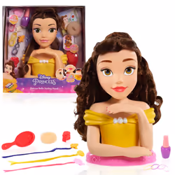 Disney Princess Deluxe 14-inch Belle Styling Head with 12 Hair Styling