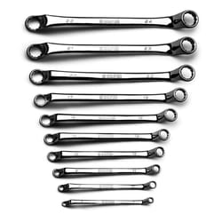 Capri Tools 75-Degree Deep Offset Double Box End Wrench Set  6 to 24 mm  Metric  10-Piece with Heavy Duty Canvas Pouch (CP11950-10MPK)