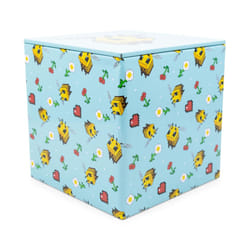Minecraft Bee Pattern 4-Inch Tin Storage Box Cube Organizer with Lid | Basket Container  Cubby Cube Closet Organizer  Home Decor Playroom Accessories