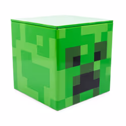 Minecraft Creeper 4-Inch Tin Storage Box Cube Organizer with Lid | Basket Container Cubby Cube Closet Organizer Home Decor ...