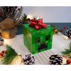 Minecraft Creeper 4-Inch Tin Storage Box Cube Organizer with Lid | Basket Container  Cubby Cube Closet Organizer  Home Decor Playroom Accessories | Vi