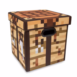 Minecraft Crafting Table 13-Inch Storage Bin Chest With Lid | Foldable Fabric Basket Container Cube Organizer With Handles ...