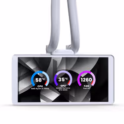 Phanteks Glacier One 360M25 LCD Processor All-in-one liquid cooler 12 cm White 1 pc(s) - Additional view 2