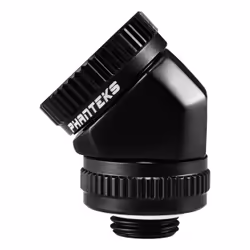 Phanteks PH-RA45_BK16, Adapter fitting, Metal, Black, 45°, Female, Female