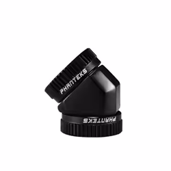 Phanteks PH-A45_BK_16, Adapter fitting, Metal, Black, 45°, Female, Female
