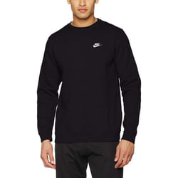 Nike mens Sportswear Club Fleece Crewneck  BlackWhite  Large