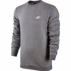 Nike mens Sportswear Club Fleece Crewneck Dark Grey HeatherWhite Large