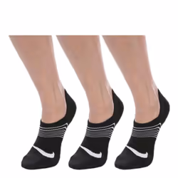Nike Women's Everyday Plus Lightweight Training Footies (3 Pair)  No Show Socks for Women with Anti-Slip Gripping  Black/Whit ...