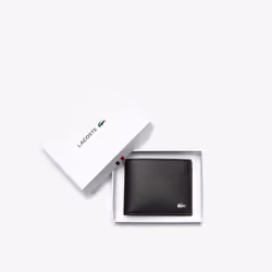 Lacoste NH1115FG000 Mens Fitzgerald Small Billfold Wallet Wallet  Black  One Size