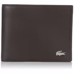 Lacoste Mens Fitzgerald Small Billfold Wallet Wallet  Dark Brown  One Size
