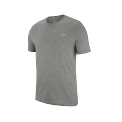 NIKE Mens Logo T Shirts Crew Neck Short Sleeve Sports NIKE LOGO Jersey Tee S-2XL - Grey, XL
