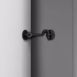 National Hardware N700-153 Sliding Door Privacy Hook  Mounting Hardware Included  4-Inches  Matte Black