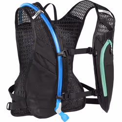 CamelBak Women's Chase Bike Vest 50oz, Frameless, Front, Cycling, Black, Mint colour, Female, Hydration system compartment, Z ...