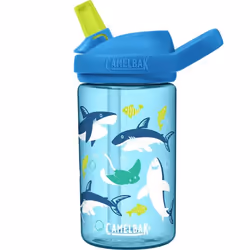 CamelBak Eddy®+ Kids 14oz Bottle with Tritan™ Renew, 400 ml, Daily usage, Blue, Tritan, Sharks and Rays, Child