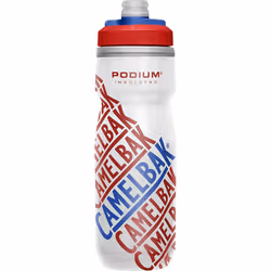 CamelBak Podium Chill Insulated Bike Water Bottle - Easy Squeeze Bottle - Fits Most Bike Cages - 21oz  Race Edition - Red