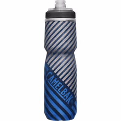 CamelBak Podium Chill Insulated Bike Water Bottle - Easy Squeeze Bottle - Fits Most Bike Cages - 24oz Navy Stripe