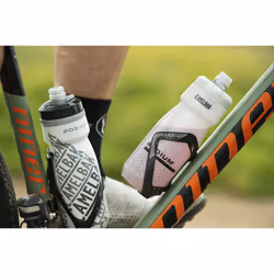 CamelBak Podium Chill Insulated Bike Water Bottle - Easy Squeeze Bottle - Fits Most Bike Cages - 24oz  Navy Stripe